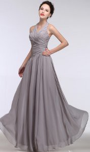 How can I accessorize a gray gown for a formal event?