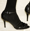 Can I wear open toe suede or patent leather shoes & opaque tights?