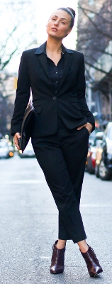 ankle boots with business suit